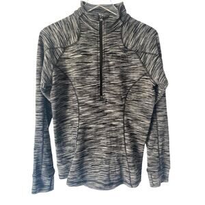 AVALANCHE TECTONIC ZIP-NECK GRAY/BLACK SWEATSHIRT SIZE MEDIUM